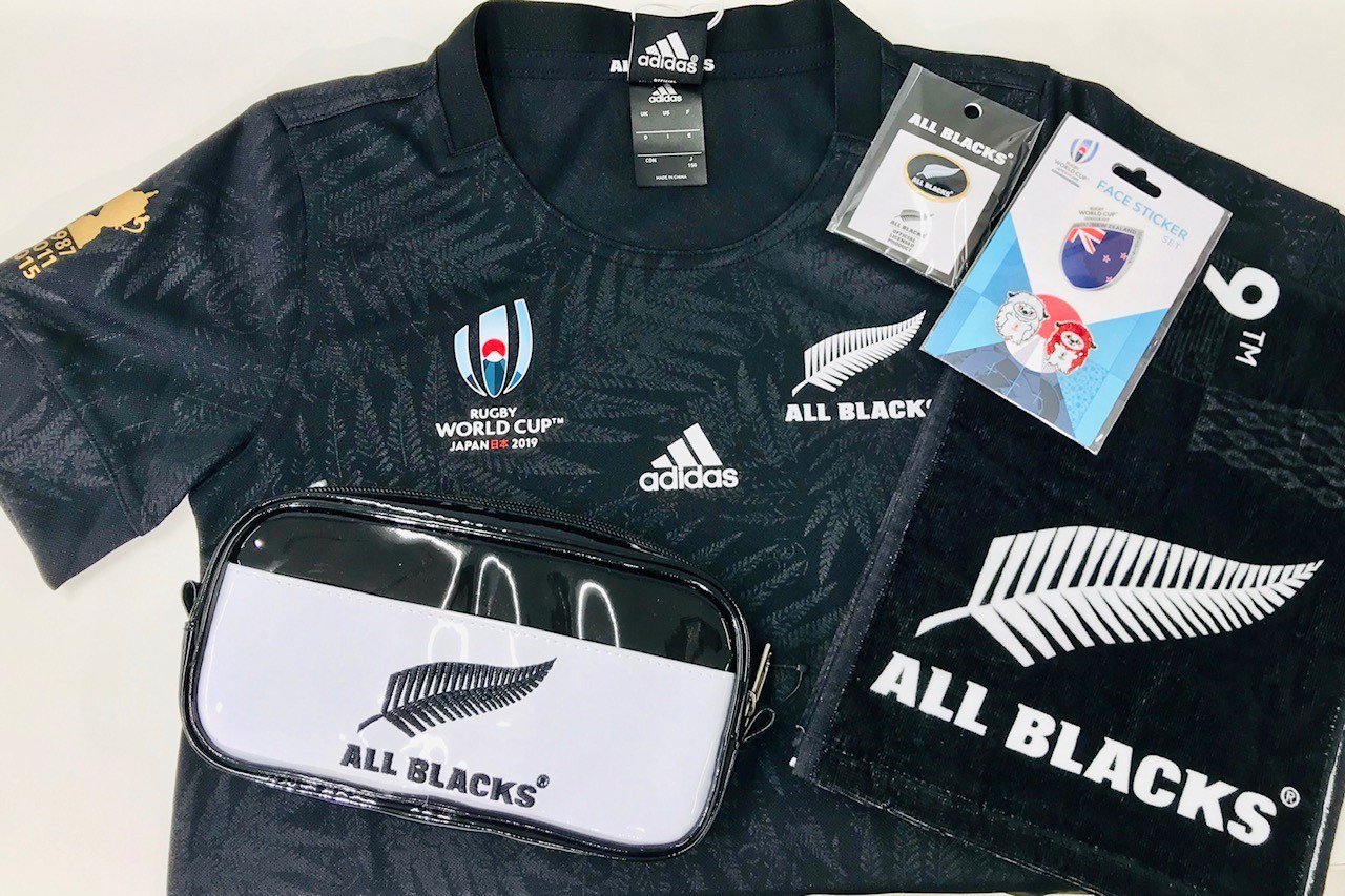 345円 大好き Adidas All blacks ニュージーランドラグビー 応援マフラー