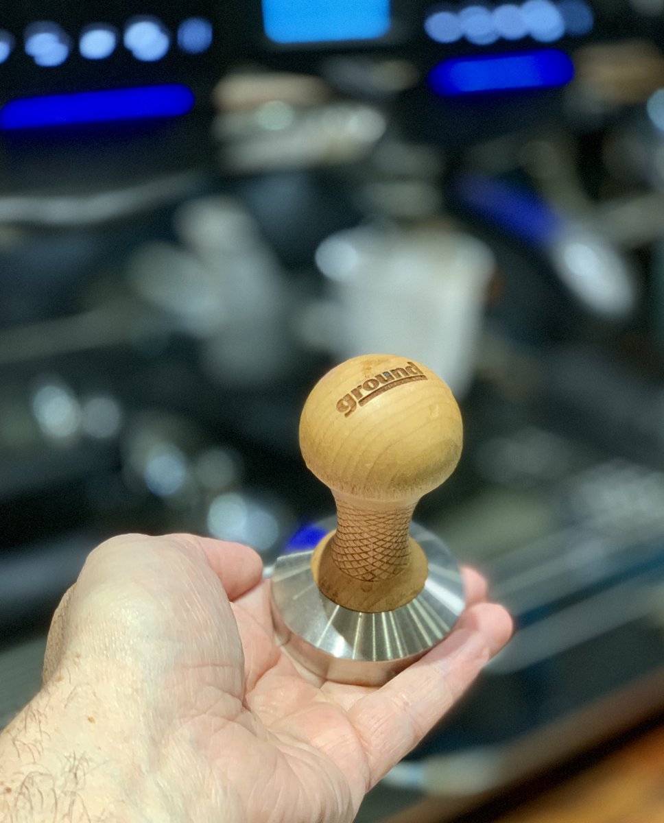 We love these custom ground tampers from <a href="/tamperman/">Reg Barber Tampers</a>  #coffee #coffeehouse #tampers