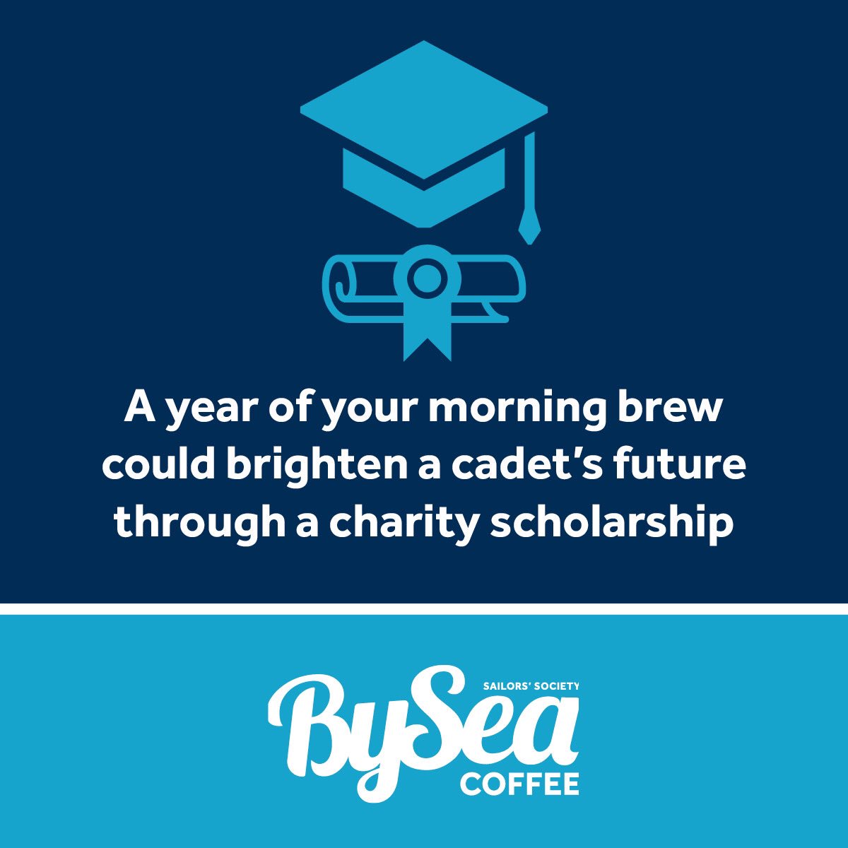 BySeaOrg's tweet image. Morning #coffee lovers!

Thanks to everyone who’s made the switch to #BySea 🙏 

Profits go to fab #charity @SailorsSociety. Just a cup a day for a year could help fund an education scholarship, making it taste all the sweeter! ☕️

More at: bysea.org #charitytuesday
