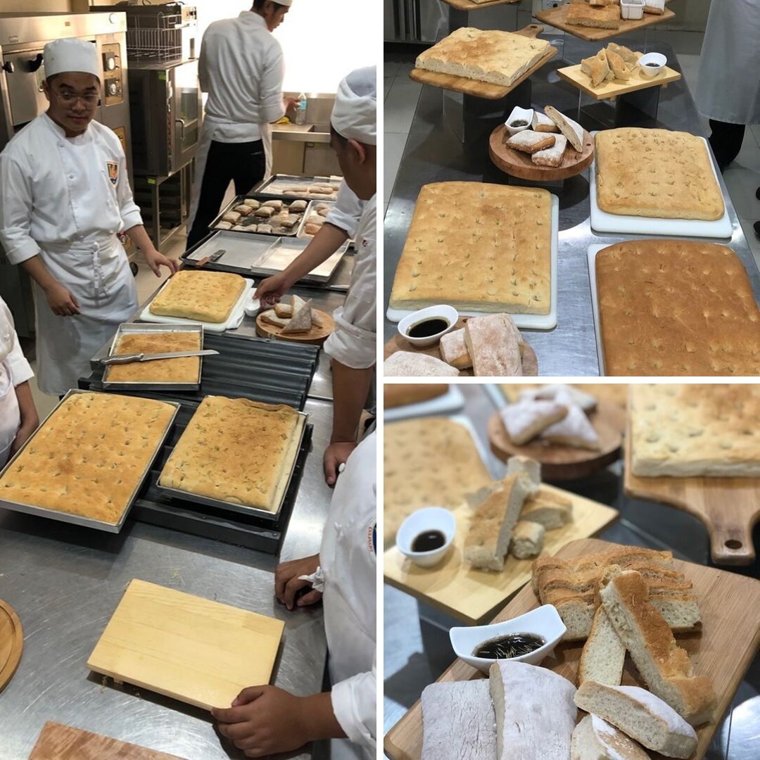 jibis_official's tweet photo. The Second year Culinary Management students on their Fundamentals of Baking Kitchen Laboratory with Chef Grecco. Students baked ciabatta and focaccia.
#ProudlyJIBIS #OneJIB #JIBmoments #JIBtakesPRIDE https://t.co/UcvsTViug8