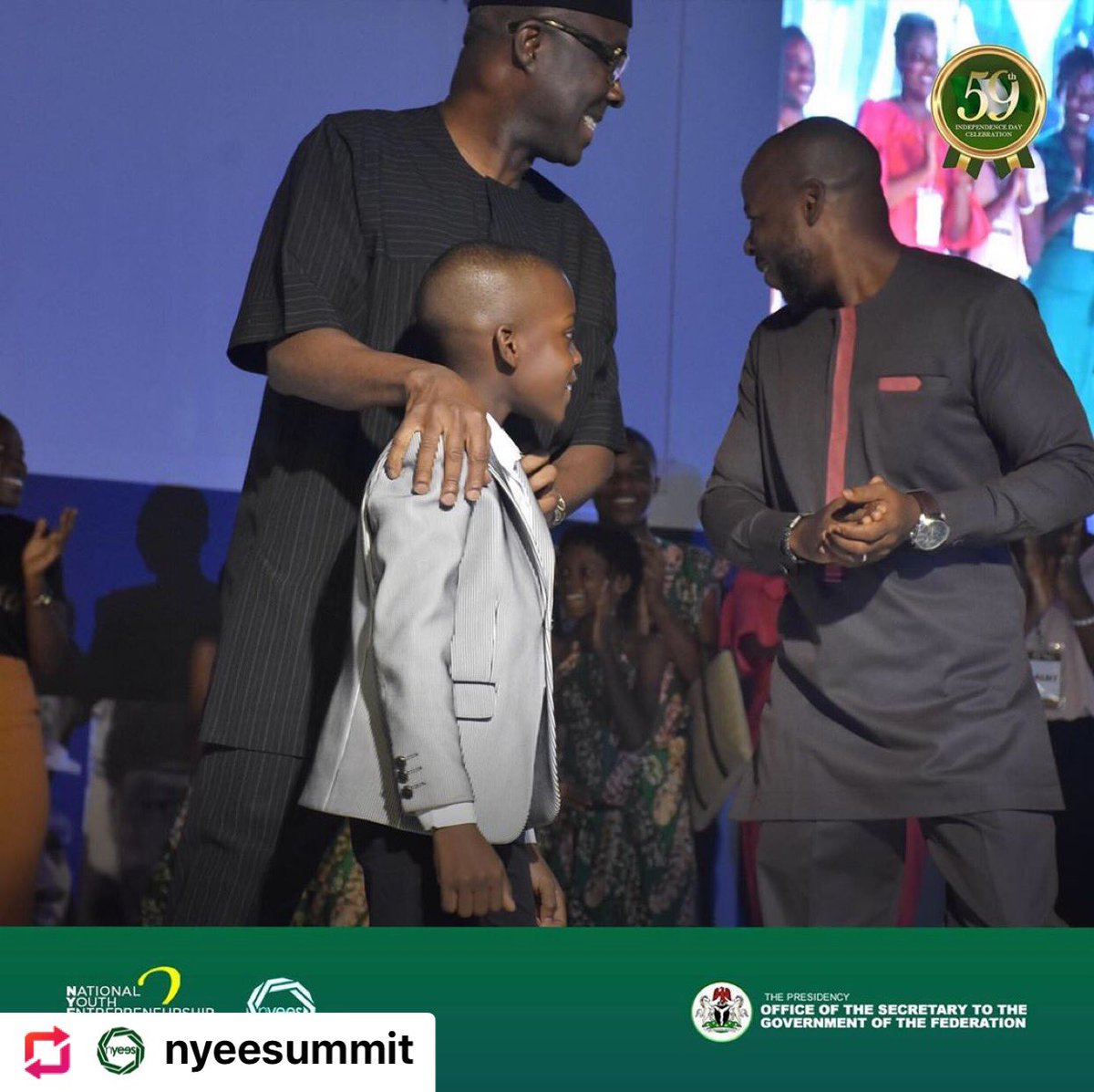 bjrmobilegames's tweet photo. Always a winner! 

Grateful to God, my parents(@mrbazz and @IjeBazz) and the organizers and sponsors of the National Youth Entrepreneurship Empowerment Summit #NYEES2. 

A lot of work ahead! 

Thank you all! https://t.co/oabnCuT8Od
