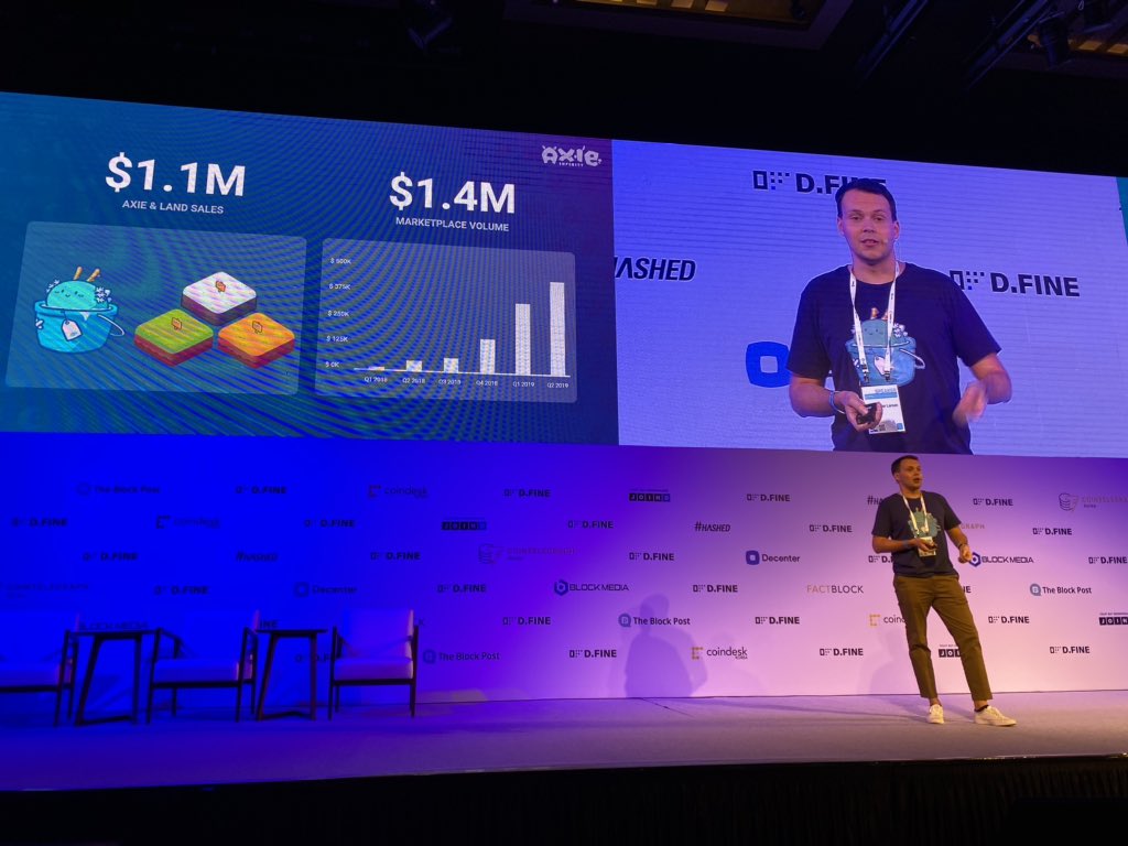 borgetsebastien's tweet photo. .@Psycheout86 from @AxieInfinity is taking the stage and shares how building community is key to the success and adoption of dApps. Aligning incentives between players and Developers and helping token accrue value ๐
#BlockchainGaming #MassAdoption #MetaTX #Crypto https://t.co/QWeSGFcIJN