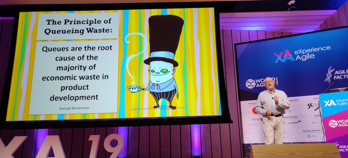 wouterla's tweet image. Queues cause most waste on product development @WoodyZuill #XA19 #experienceagile