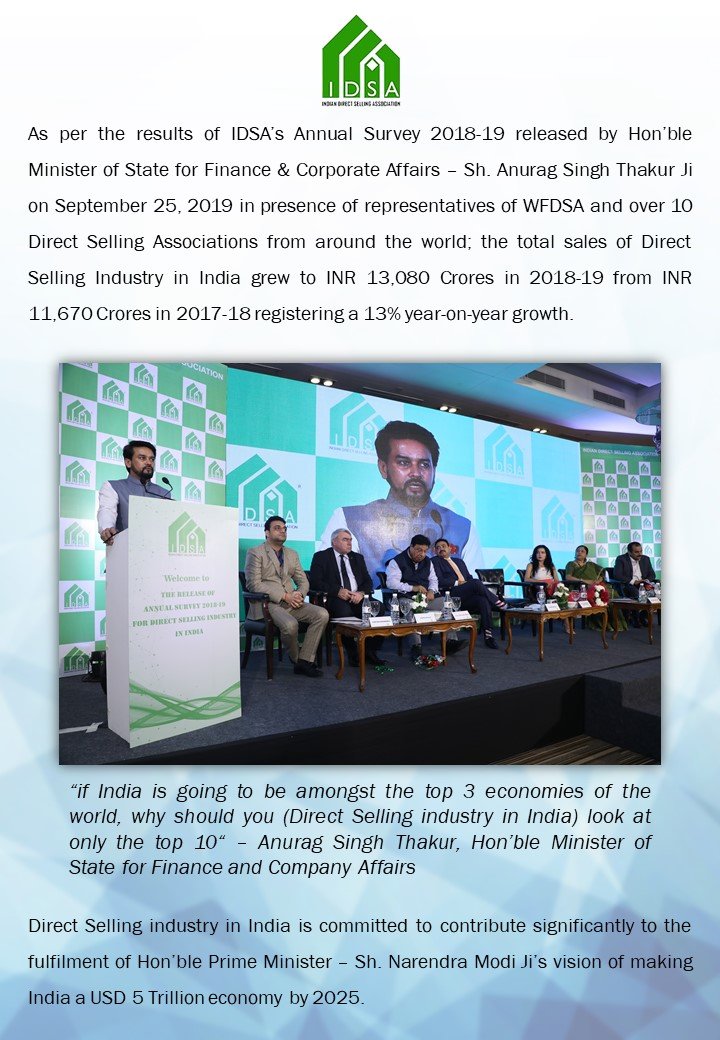 IndianDSA's tweet photo. IDSA Annual Survey 2018-19 on Direct Selling In India. #IDSA #DirectSelling #India #IDSADirectSelling2019 #directsales #DirectSellingTools #BusinessMarketing
#WFDSA #DirectSeller #IndianDirectSellingAssociation https://t.co/RtpBV5Er9B