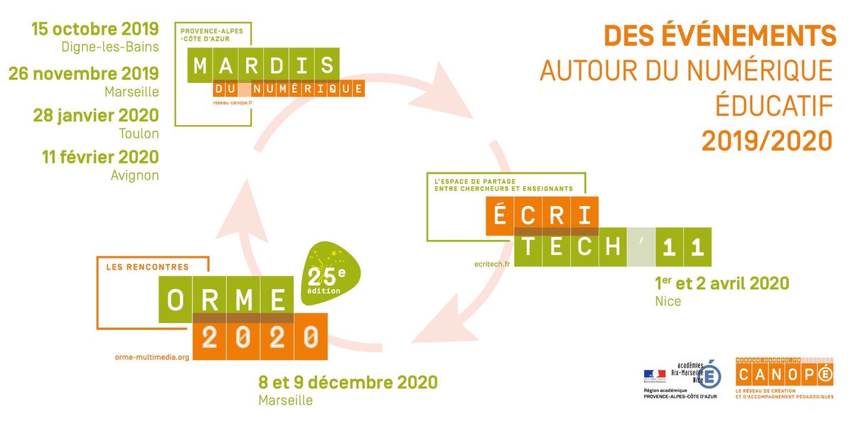 [Agenda] Le colloque Ecritech’11 aura lieu les 1er et 2 avril prochains à Nice sur le campus Saint Jean d'Angely

Thématique 2020 : Numérique et engagement

ecritech.fr
 #ecriTech11 #numerique #education #ecolenumerique #SaveTheDate