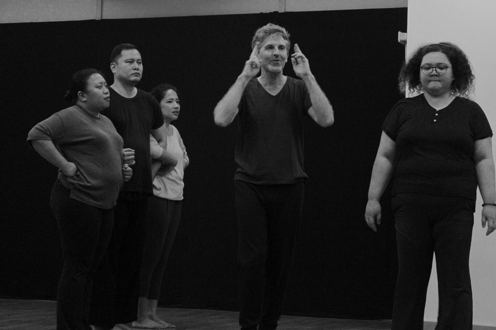 petatheater's tweet photo. [1/3] Through the generous support of the Australian Embassy - Australia in Manila, PETA Artist Teachers attended a workshop conducted by Mr. Jeremy James. “BEFORE THE WORD: tensions, tics, and character traits. https://t.co/ibwQpiSMd9