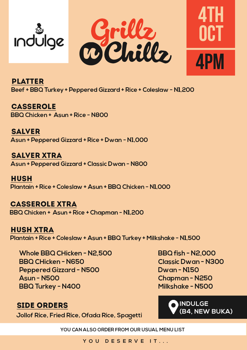 Jos_indulge's tweet photo. Here is the menulist for the event...
..you deserve it... https://t.co/NEu5cz1QiW