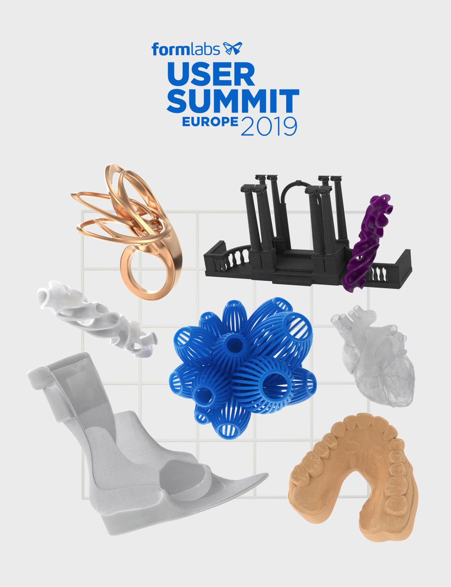formlabs's tweet photo. It's almost time for #FUS19 Europe! View the full event schedule below, and follow our Instagram Story for live updates at https://t.co/FOKis0ldOT https://t.co/saZdDNyLl9