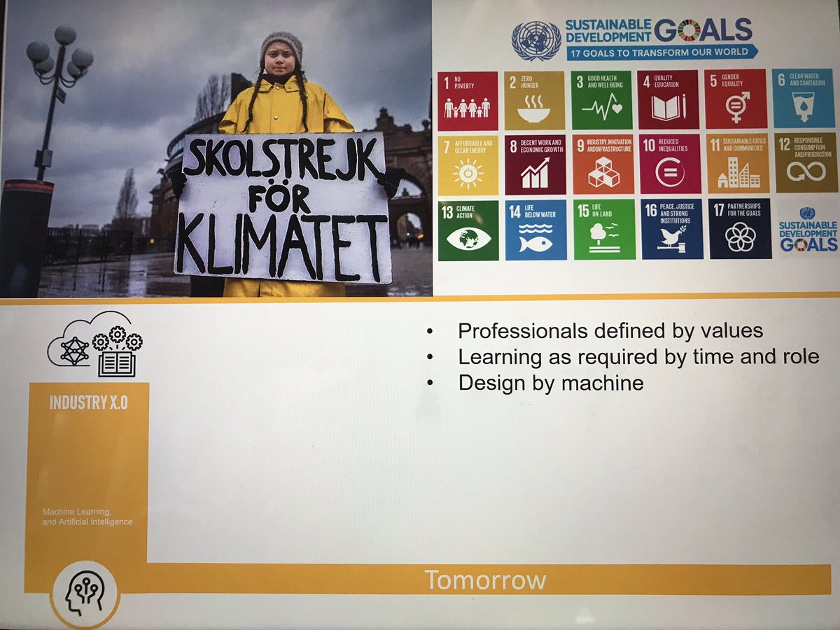 The last slide talks about the future (tomorrow being used as shorthand). All engineering disciplines need to work together to agree and establish the framework that will define the professional behaviours that will ensure our planet has a sustainable future.