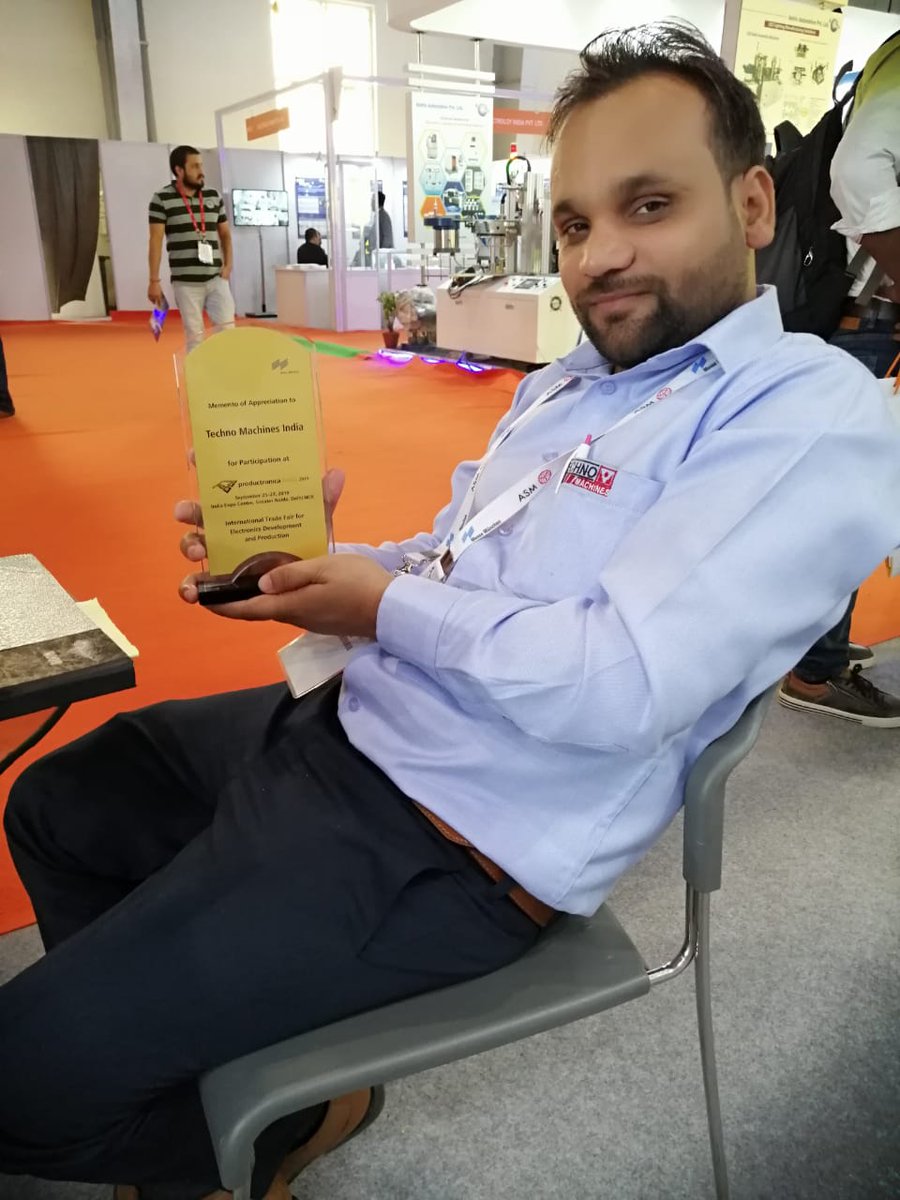 Techno_Machine's tweet photo. On the very delighted day of 25 September 2019, we were at India Expo Centre. Here we were participating in the exhibition on electronic item manufacturing products. This exhibition was organized by Productronica India. https://t.co/iSd8e8dzBU