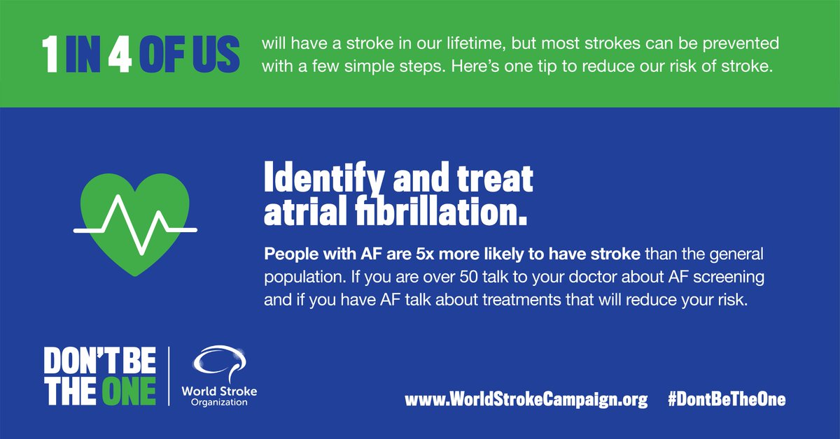 29 October is #WorldStrokeDay What #stroke #awareness programmes are you planning? Send us the details of your local #WSD19 activities and we will share them on the #ESO blog and newsletter on 29 October. #DontBeTheOne 
contact us via DM or esoinfo@eso-stroke.org