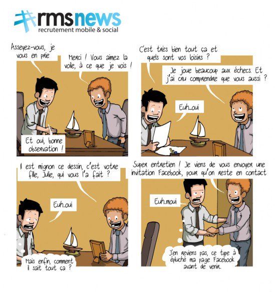 Parfois les candidats peuvent autant s'intéresser à nos profils sur les réseaux sociaux que nous... 

#rmstouch