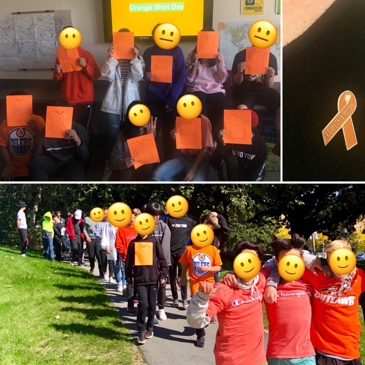 FRMS305's tweet photo. Today students had the opportunity to reflect on Phyllis’ Story and those of other Residential School Survivors we wrote our personal reflections on #OrangeShirtDay. So many thoughtful responses. Walk in support of #EveryChildMatters #sd40learns #bcedchat https://t.co/ahjF749mIn