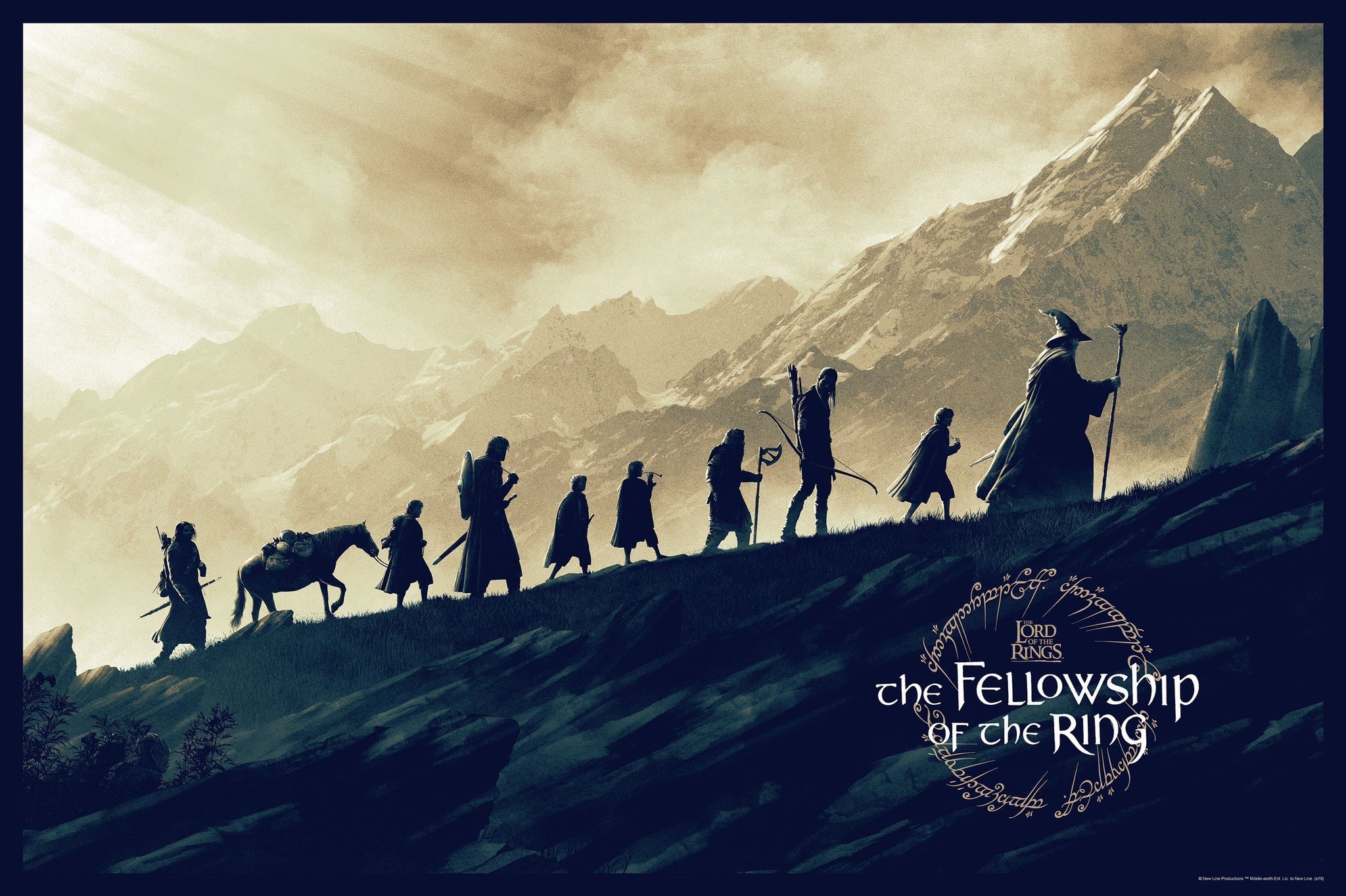 — Lord of the Rings fellowship silhouette with