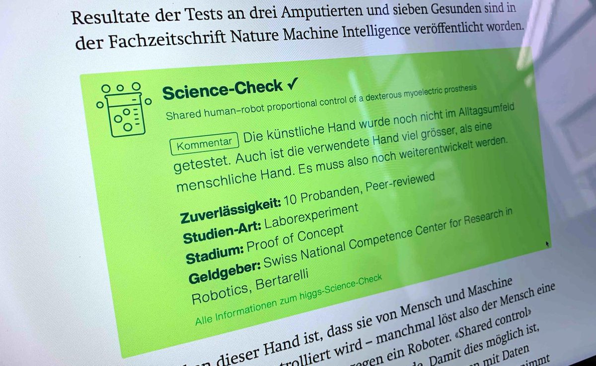 higgsmag's tweet image. Wer hat diese Studie finanziert? Und wie zuverlässig ist sie?  Neu unterziehen wir auf higgs jede Studie einem #ScienceCheck und ordnen sie kritisch ein 🤓 

Danke für die Mithilfe, @crsuzh/@UZH_ch!

higgs.ch/higgs-nimmt-st…