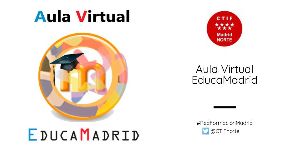 CURSO: AULA VIRTUAL, GESTIÓN BÁSICA ¿Quieres conocer cómo utilizar el aula virtual de <a href="/educamadrid/">EducaMadrid - Plataforma Educativa</a> con tu alumnado? Es una Plataforma de Aprendizaje segura y personalizable, construida sobre principios pedagógicos #RedFormaciónMadrid Apúntate bit.ly/2nadi2M