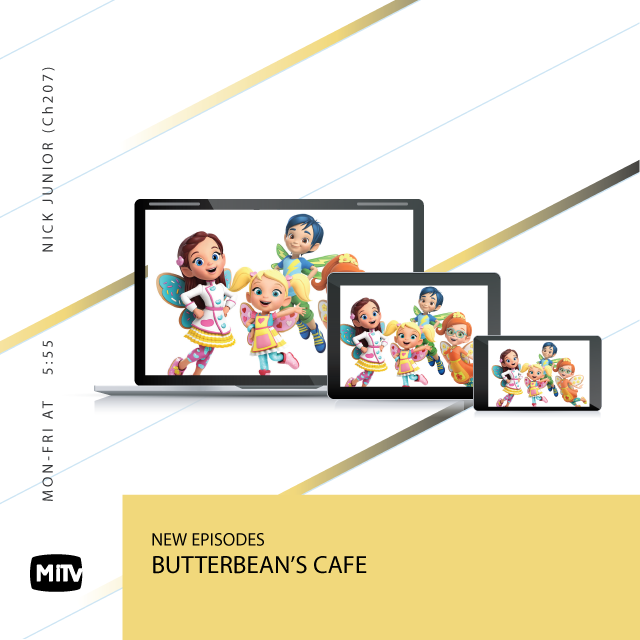 OpenMiTV_mv's tweet photo. It is both a recipe for disaster &amp; celebration this October at Butterbean’s Cafe!

Don't miss all new episodes of Butterbean's Cafe every Mon-Fri at 5:55 on Nick Junior (Ch207).

#medianetmv https://t.co/iREJNf08YI
