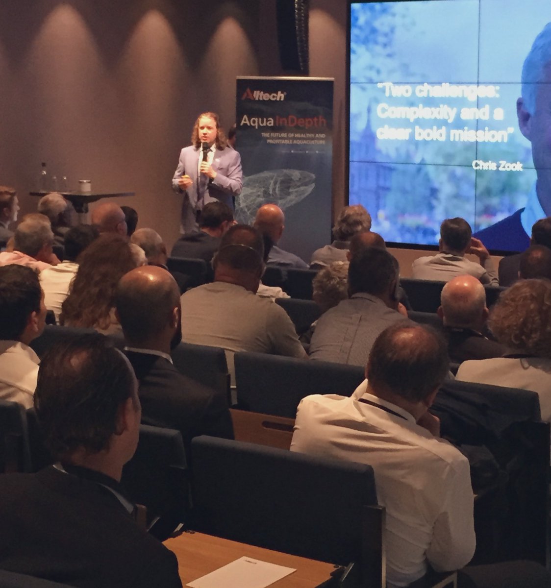OrlaMcAleer2's tweet photo. “We want to stay modest, we want to stay agile... If we don’t provide our populations with the right amount of food at the right time, that will lead to a problem,” @mpl17 opens @Alltech’s global aquaculture conference #AquaInDepth https://t.co/PMa96vx9gH