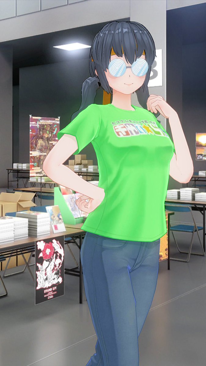 めりぱす 沙織 バジーナ きりりん氏 黒猫氏 我々のブースはコチラでござるよ メガネの日らしいので チェックはシャツは無かった メガネを外した素顔は後ほど メガネの日 俺妹 沙織 槇島沙織 カスタムキャスト 過去作まとめ