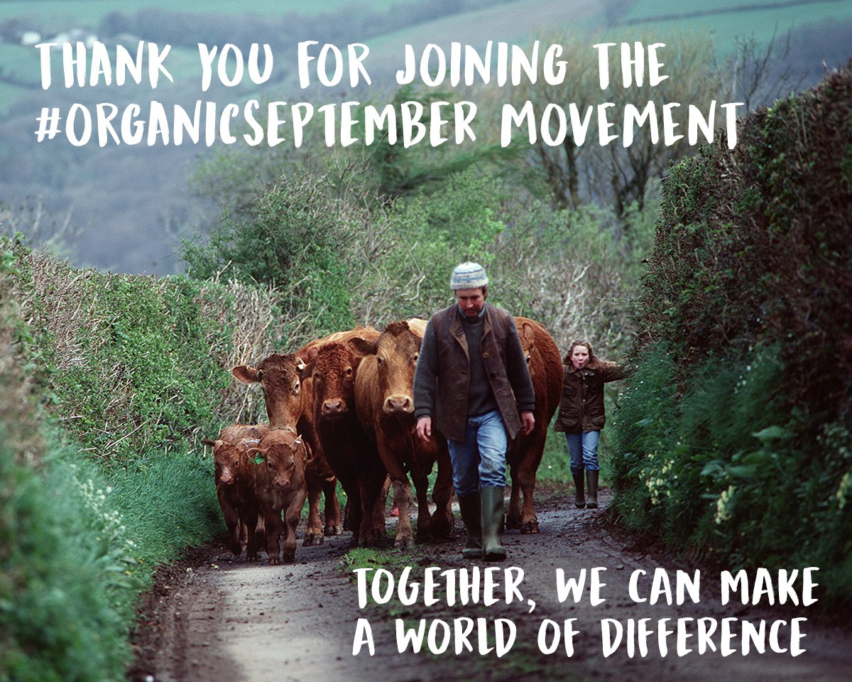 Thank you for taking part in #OrganicSeptember 💚 

The small changes we've made throughout the month are vital steps towards changing our food systems for the better. 

Fighting to safeguard our soils, wildlife and planet for generations to come 🌍