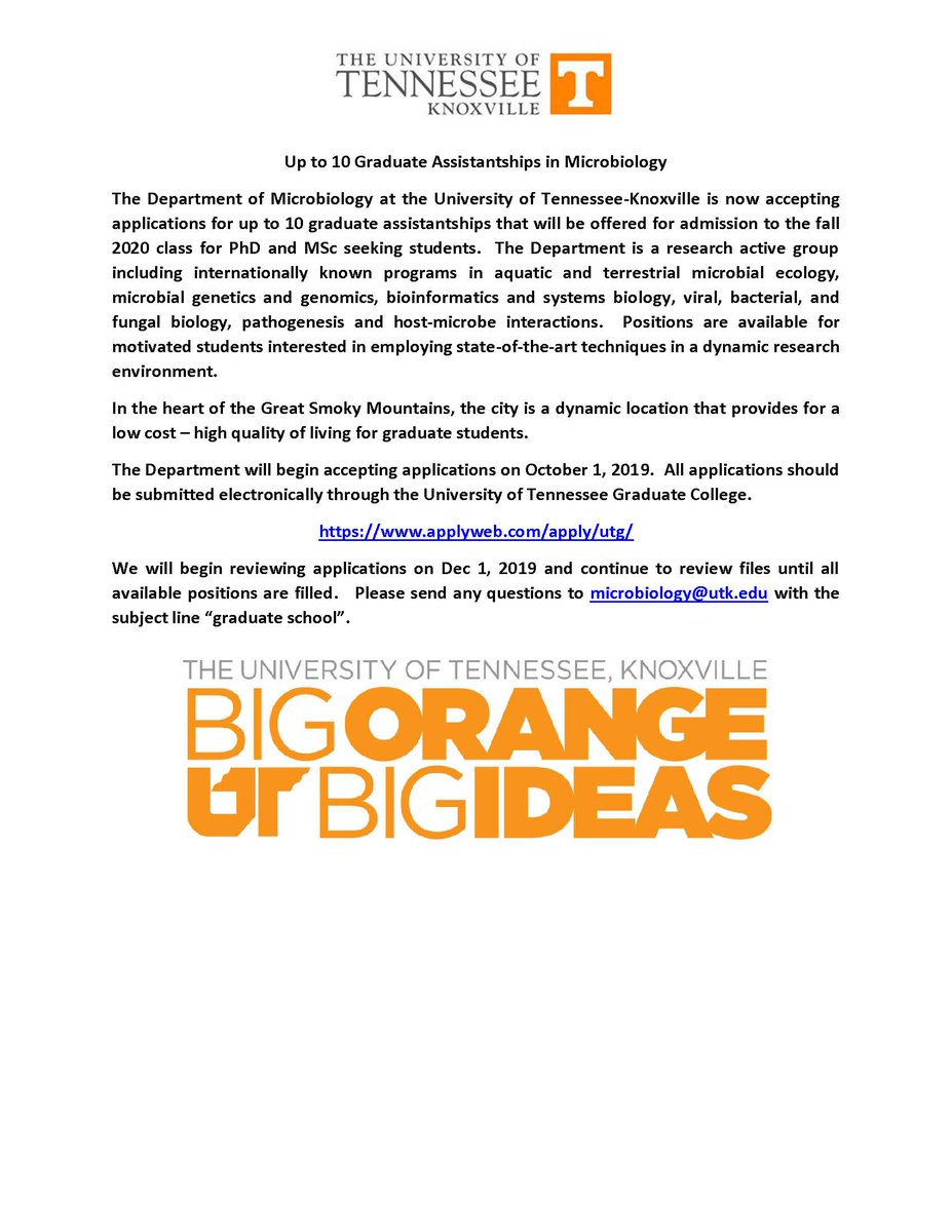 The Division Of Biology University Of Tennessee On Twitter