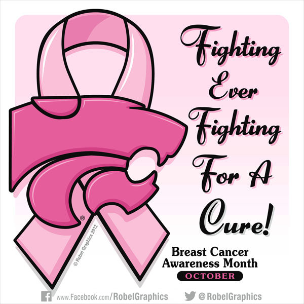 RobelGraphics's tweet photo. October is Breast Cancer Awareness Month, and with one in eight diagnosed, we all know someone affected. #KState #EMAW https://t.co/3h2NfFGgOS