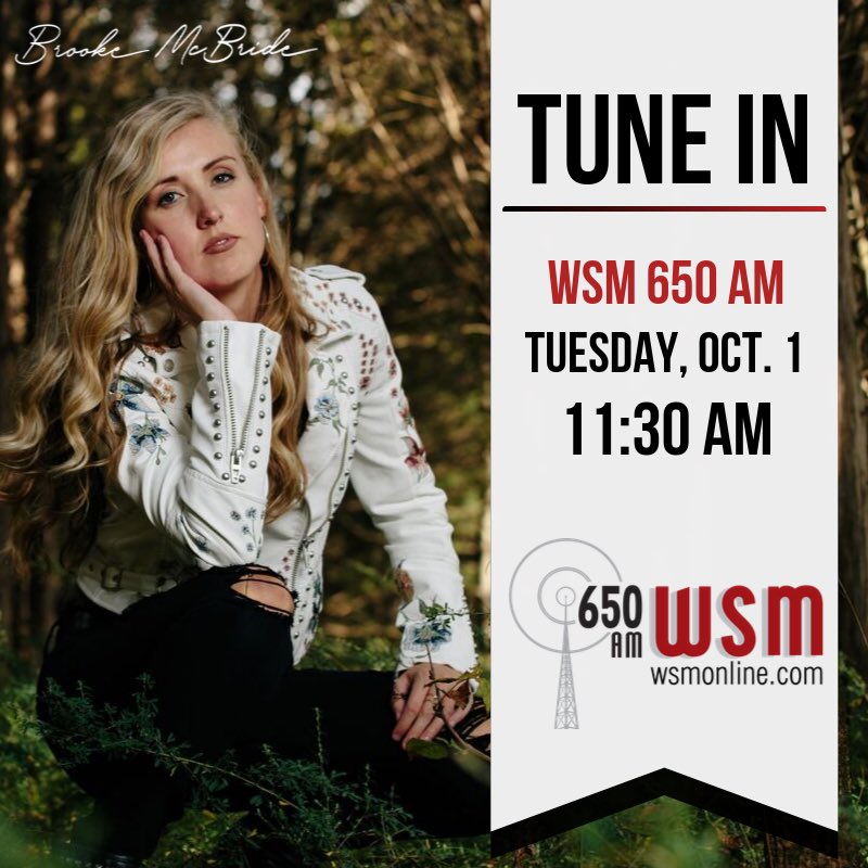 Tune in to <a href="/WSMradio/">WSM Radio - The Home of the Opry!</a> today at 11:30 central! SO excited to be featured on the radio home of the Grand Ole Opry! 💗🎧