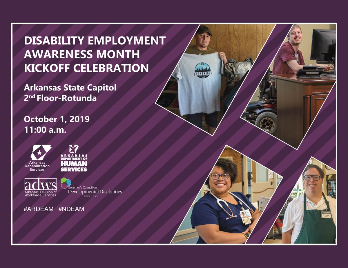 ArkansasDWS's tweet photo. BIG thanks to KARN and Kevin Miller for having ARS Commissioner Alan McClain on the air to talk about National Disability Employment Month and our kick-off celebration at the Capitol this morning! 

#NDEAM  #ARDEAM https://t.co/kbthCPtSSo