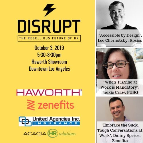 Excited to join a great bunch of speakers at #DISRUPTHRLA this week! I'm going to share why we should embrace the suck. Check it out! bit.ly/2OVv7zu