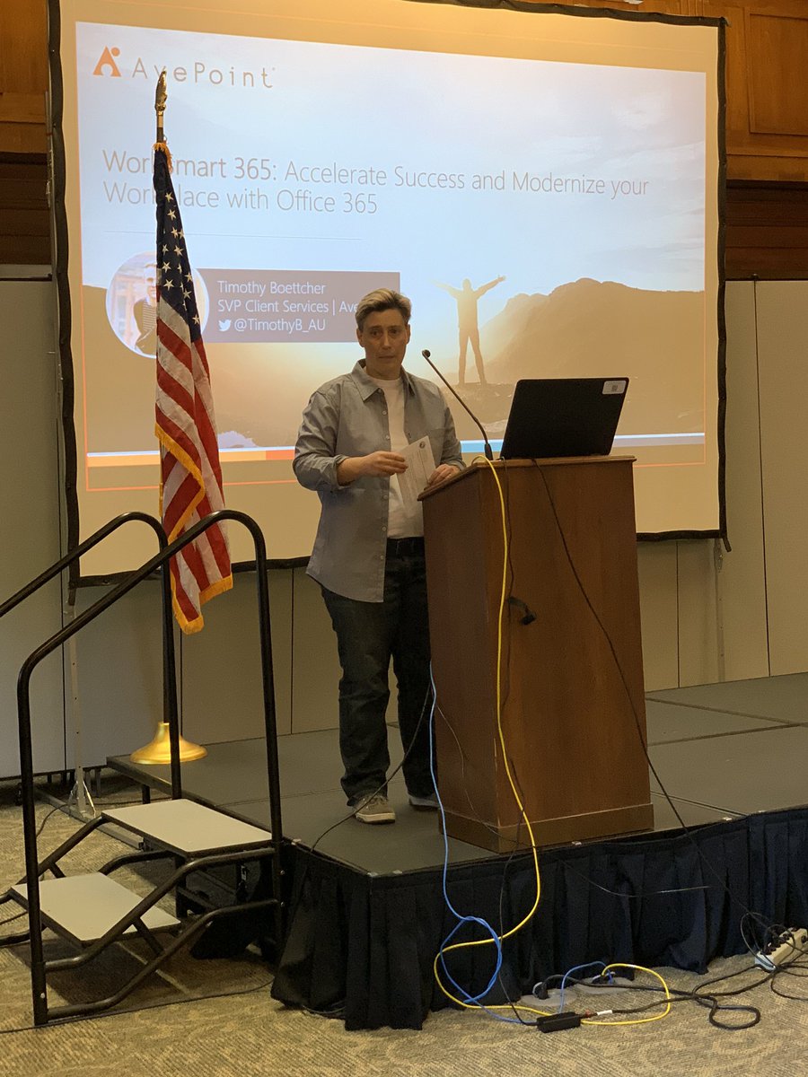JCudby's tweet image. @AvePointGov @microsoft @VWorksSmart kicking off the #worksmart365 conference at the State of Indiana.