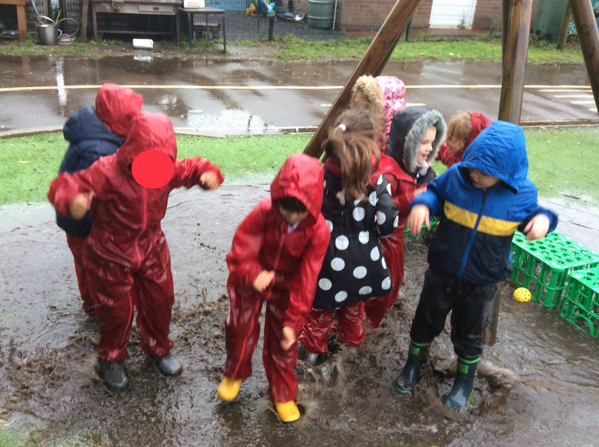 littlehillsch's tweet image. Oh yes! We love dancing in the rain! #EYFSfun