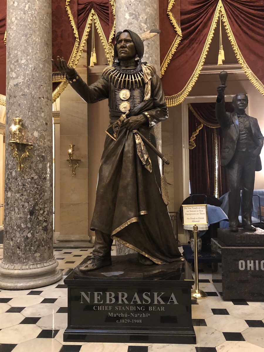 NebraskaFCCLA's tweet photo. Nebraska FCCLA State Officers had the opportunity to see Chief Standing Bear in National Statuary Hall during our Capitol visit yesterday! Proud of Nebraska’s recognition of this amazing leader!❤️#allmeansall #fccla #capitolleadership https://t.co/fV9oOkvAlt