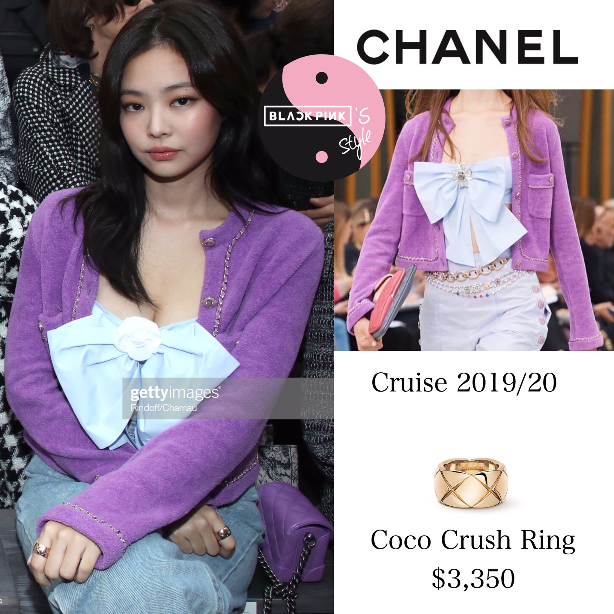 Jennie Style on X: #CHANELSpringSummer 2020 Collection Show 191001 CHANEL  Cruise 2019/20 Collection, Brooch $640, Rings $3,350 / $3,300  #JENNIEChanelWeek #jennie #jenniekim #blackpink⁠ #blackpinkfashion  #blackpinkstyle #jenniefashion #jenniestyl