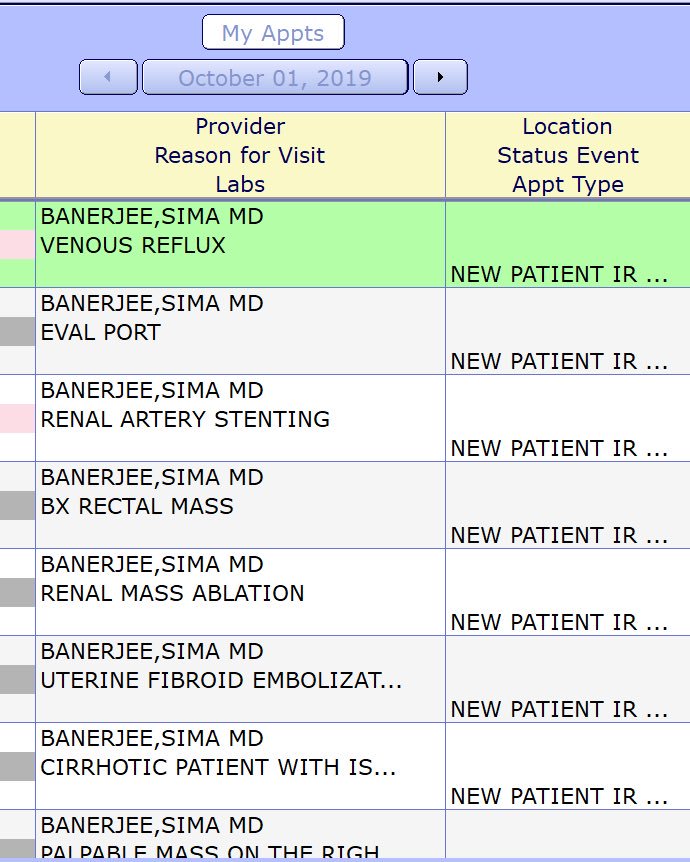 Sima Banerjee (@simabanerjeemd) on Twitter photo What does #iRAD clinic look like? When you're a specialty treating arterial, venous, biliary, urinary, nerves & lymphatics, this is just what half a day of clinic brings !! Show your hospital your value; quit your whining just keep shining 🥳🤘🤘🤘🌞 What does #iRAD clinic look like? When you're a specialty treating arterial, venous, biliary, urinary, nerves & lymphatics, this is just what half a day of clinic brings !! Show your hospital your value; quit your whining just keep shining 🥳🤘🤘🤘🌞