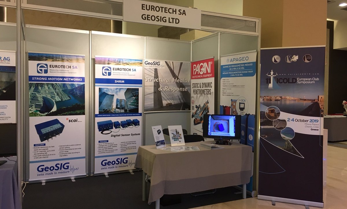 GeoSIG_Ltd's tweet photo. The 11th #ICOLD European Club Symposium is being held Oct. 2-4 2019 at the Minoa Palace hotel in Chania, Crete. The theme is “The future of #Dams (in Europe): Prospects and Challenges in a changing Environment.” Stop by booth 21-22 to visit with our Partner @eurotech_sa. https://t.co/oQfMf7xBfe