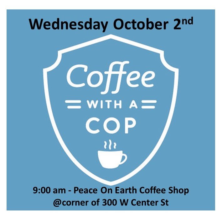 Provo Police Join Us For National Coffee Or Hot Chocolate With A Cop Day 19 Tomorrow October 2 19 From 9 00 A M 10 30 A M Peace On Earth Coffee Shop