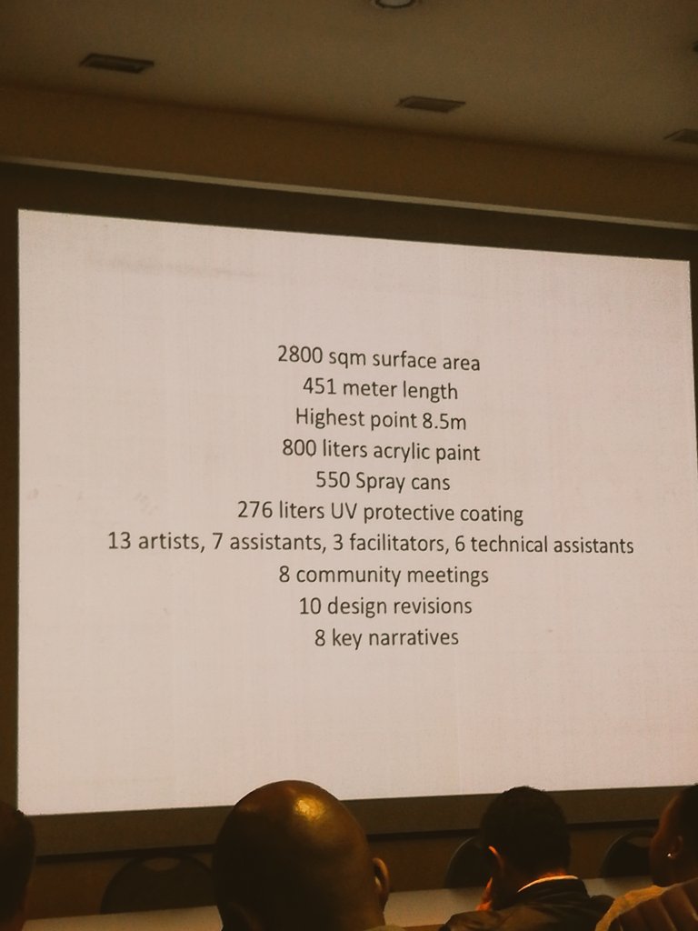 ReaVayaBus's tweet photo. #ArtMyJozi Fact Sheet, this is what it took to complete the paintings of the S-Bend Mural Wall on! Louis Botha Ave #OTM19 ^TM https://t.co/sdZ1Ov13Ih
