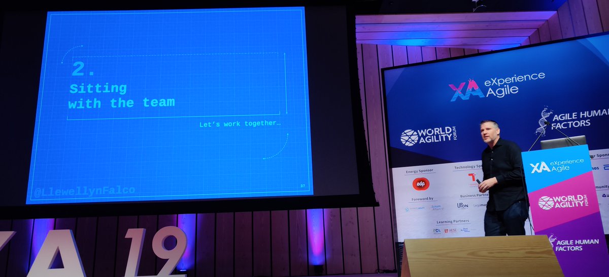 wouterla's tweet image. If you want people not to notice they&apos;re doing something new, don&apos;t lable it. @LlewellynFalco #XA19 #experienceagile