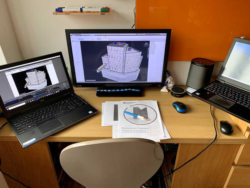 In the <a href="/Designer_GrpBIM/">Designer Group BIM</a> ‘Recording studio’ today producing training videos to promote the use of #BIM models by our project teams in the site environment.