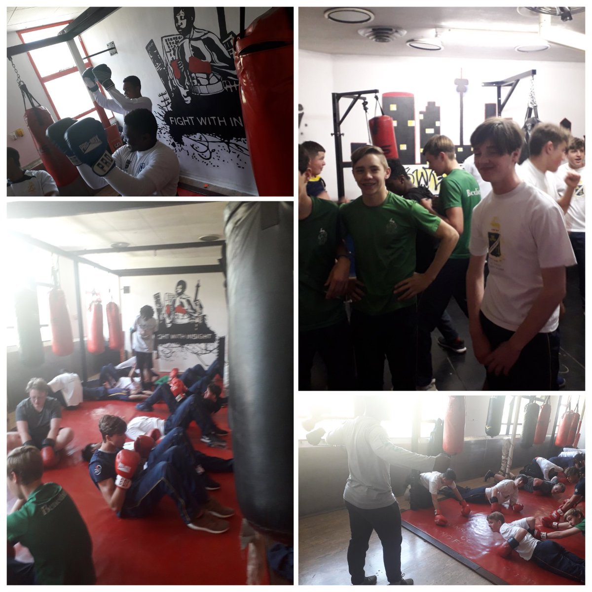ChrisLukeHere's tweet photo. An inspiring morning at the Children's Memorial Institute. Our boys learn the meaning of community service through boxing, with Lucky at #FightWithInsight Thank you, Sarah! @communityhoursa @StDavids_Marist https://t.co/S7xzVLOhqO