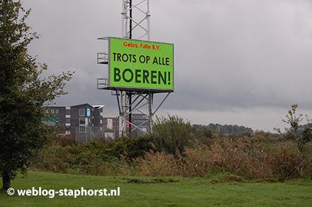 Steunbetuiging voor de boeren van Gebr. Fuite B.V. 7ax.de/8txv #Staphorst #agractie #boerenprotest
