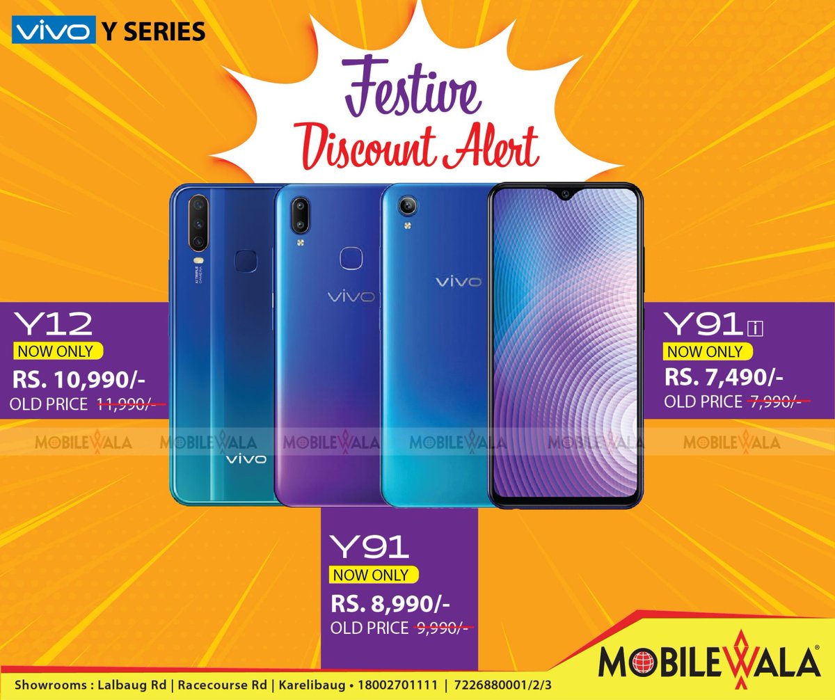 Mobilewalashop's tweet photo. ViVo Y SERIES Festive Discount Alert Y12 | Y91i | Y91
@ Mobilewala Store
#mobilewala #vadodara #vivosmartphone #vivoY91 #vivoY91i #VivoY12 #VivoMobile #CameraPhone #like #offer #followme #smartphone #follow #smartphone2019 #livedemo
Follow: https://t.co/ghaEMMihZc https://t.co/Ctp4izrVad
