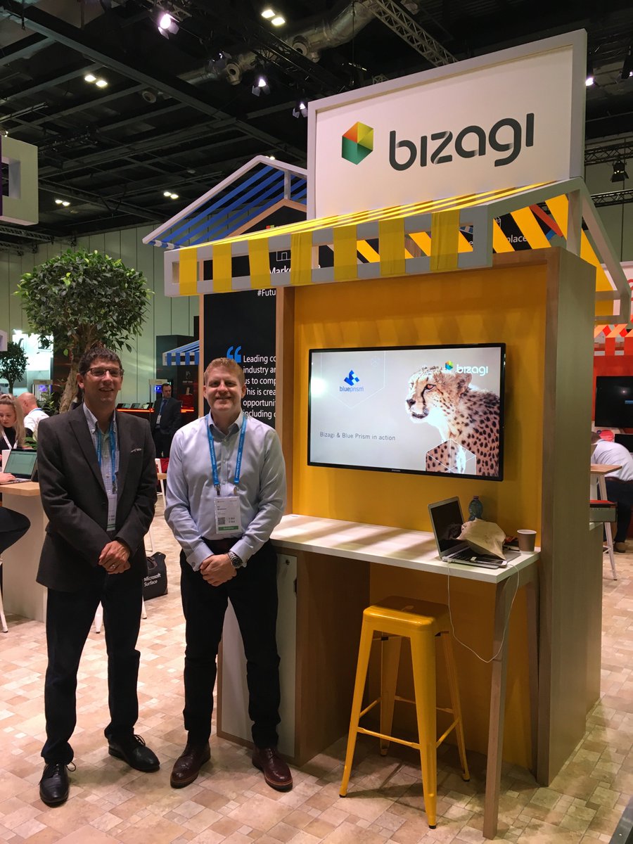 bizagi's tweet photo. Hello from #MicrosoftFutureDecoded! If you're here, come find us on the 1st floor of the Microsoft Marketplace. 

We're ready to chat all things Intelligent Process Automation and help you scale your #RPA. 
#IntelligentAutomation #FutureDecoded #DPA https://t.co/Z4Uo9VLgVz