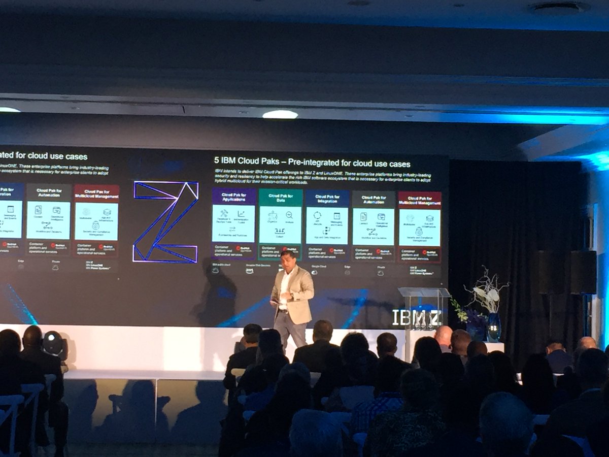 At the #ibmz launch in Johannesburg.  Just love how the the IBM story is coming together #ibmcloud #ibmservices #ibmsystems.  IBM Cloud Paks as part of Infrastructure conversation. #IBMMEA <a href="/louiseeclements/">Louise Clements</a> <a href="/PetraSnellman/">Petra Snellman</a> <a href="/SusanMJain/">Susan Jain</a>