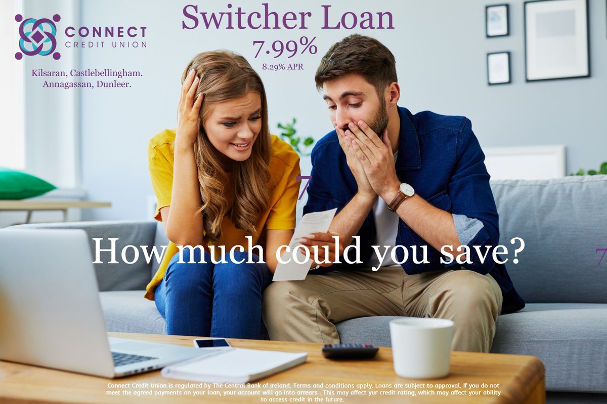 Connect_CU's tweet photo. Switch your Loan, credit card or overdraft to us today and see how much you could save #Switcherloan #Connectcreditunion #Keepingyouconnected 🏡 https://t.co/TxShqWbnC8