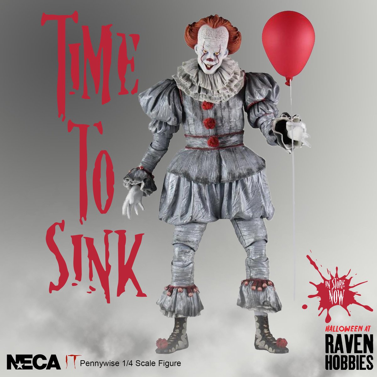 RavenHobbies's tweet photo. #Halloween is coming to Raven Hobbies and throughout October we will help you get prepared for the big day.

In store now at @TrinityMarket1 in #Hull, we have the #NECA 1/4 scale #Pennywise from #ITMovie https://t.co/hoEfx2s3qO