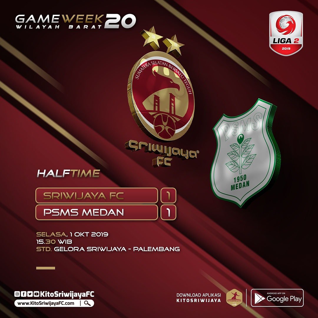 HALF TIME
Gol SFC dicetak oleh Ahmad Ihwan pada menit ke-18
.
.
#DukungSFC #KembaliKeLiga1 #KitoSriwijaya #KitoPacak #DigiSportAsia #DigiAsiaBios