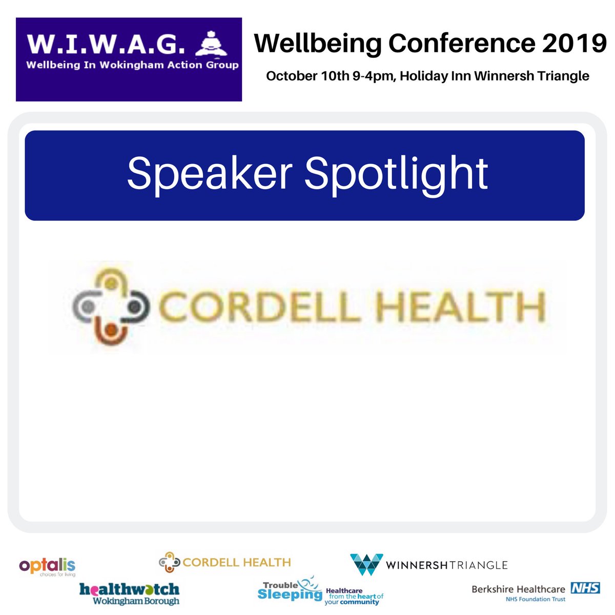 #speakerspotlight - Jayne Carrington from <a href="/CordellHealth/">CordellHealth</a> will be talking about ‘Building Personal Resilience’. What is it? What are the tipping points? And the importance of self-care. 

Only 9 tickets left - don’t miss out!