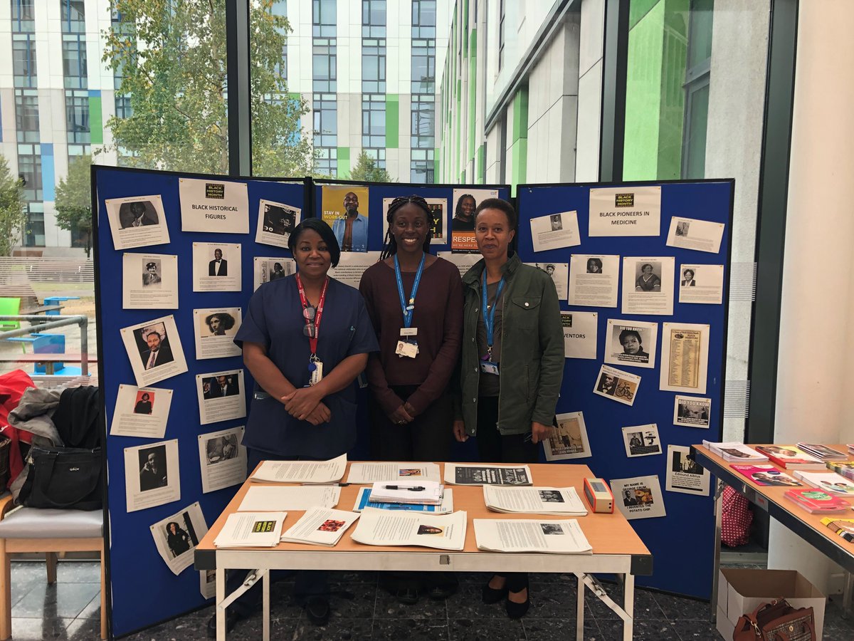 Today is the start of #BlackHistoryMonth. Members of our BAME staff network are in the KTC at King's Mill Hospital today until 1pm unveiling some displays celebrating black history #TeamSFH