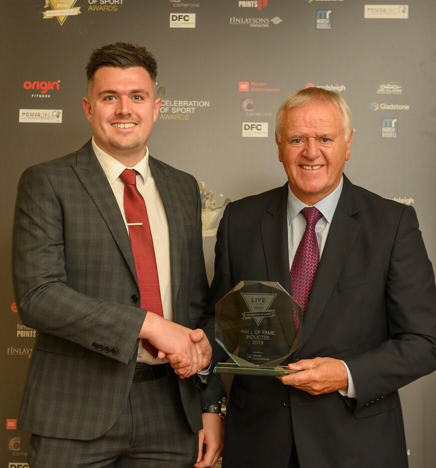 BeUniforms's tweet photo. Last Friday Jonathan and William attended the @LiveBorders Celebration of Sport in Selkirk as we had Sponsored the Hall of Fame Award. The award was won by former Hearts player and Manager Jim Jefferies. It was a great night and good to see so much sporting talent #lbcos https://t.co/vk8yIb03Qg